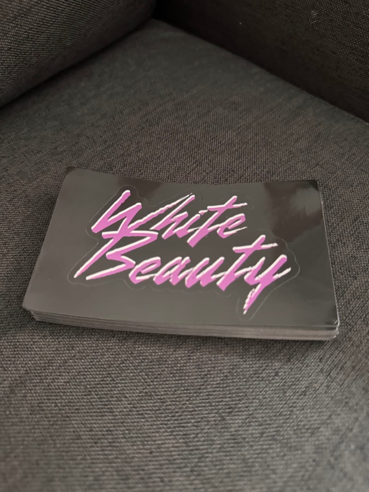 White Beauty Logo Sticker